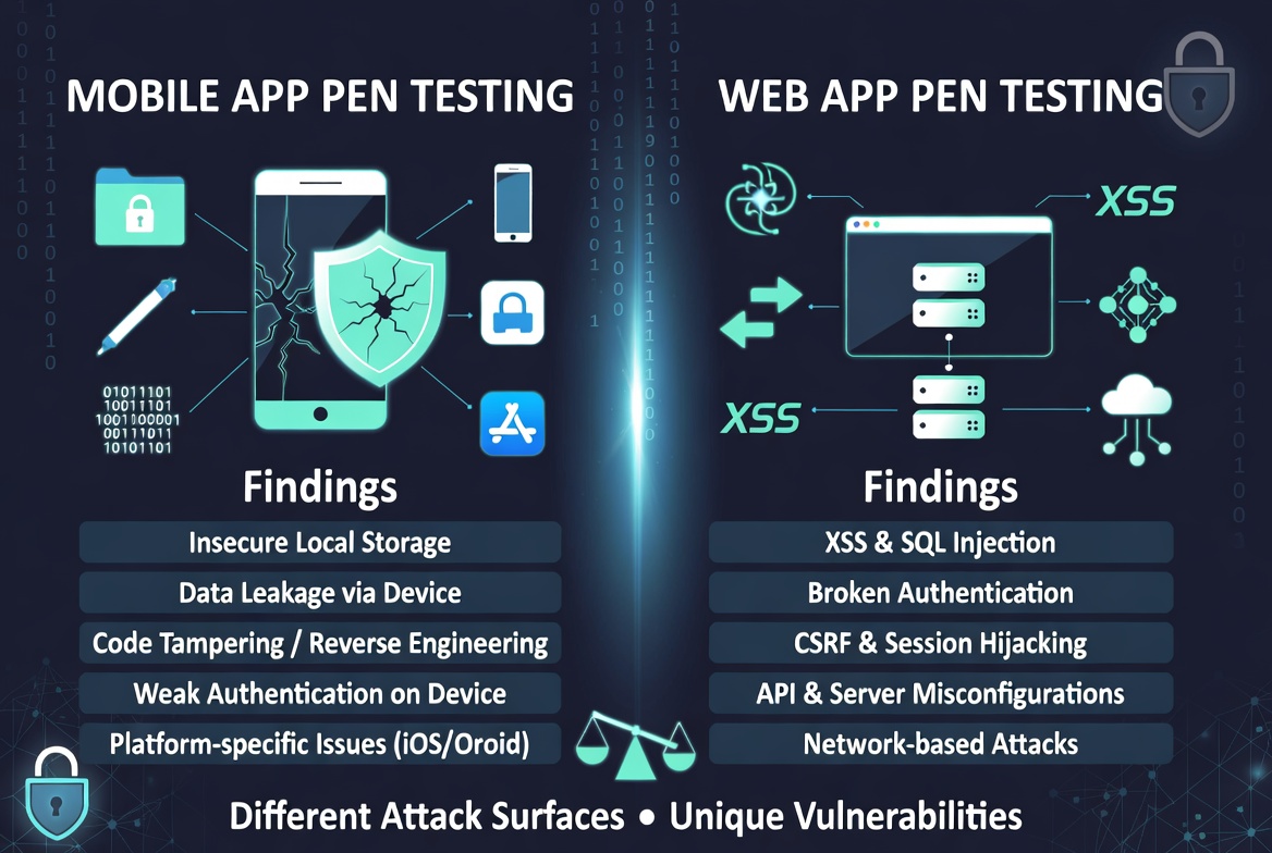 Mobile App vs Web App Pen Testing and What Each One Finds